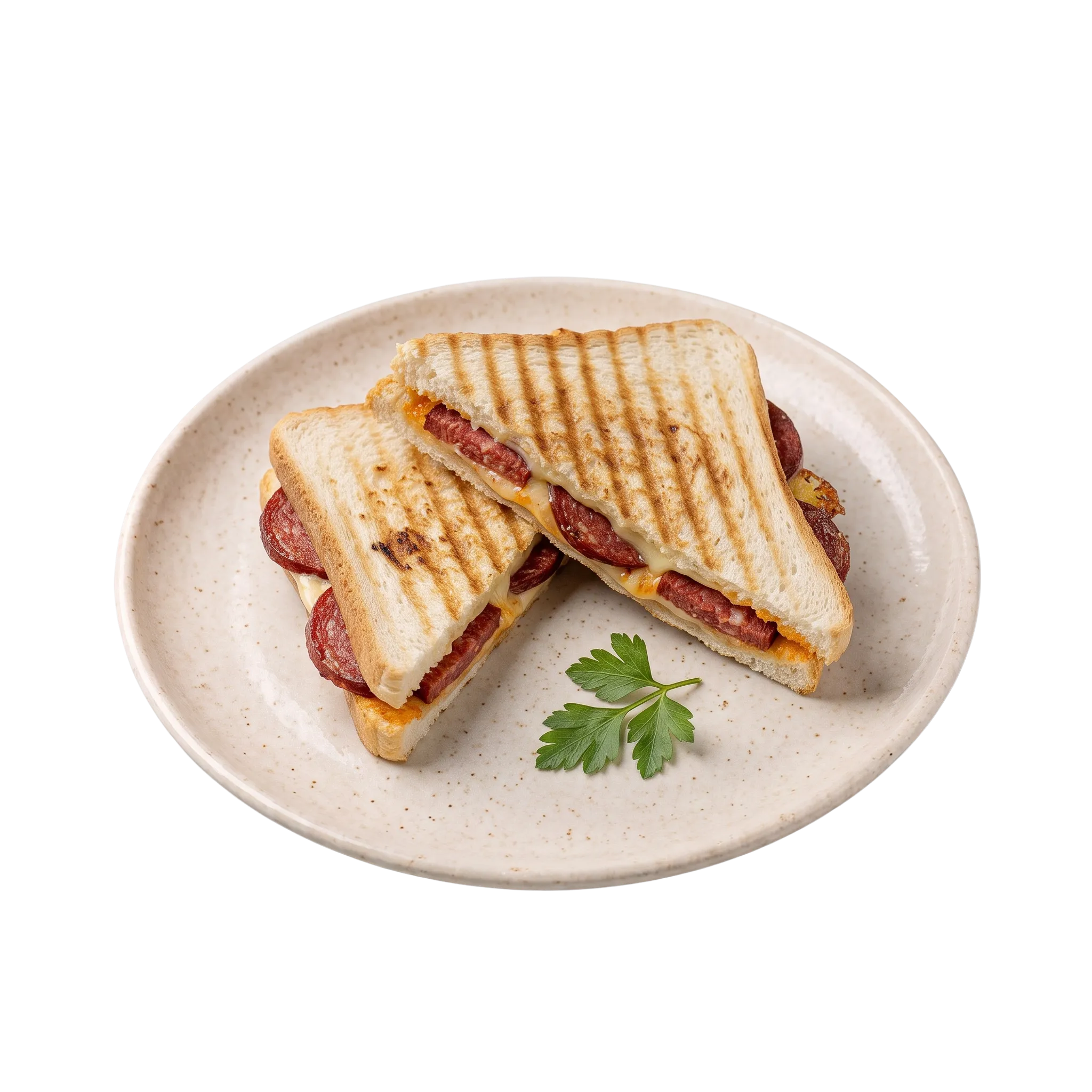 Haymana sucuklu tost, ızgarada kızartılmış